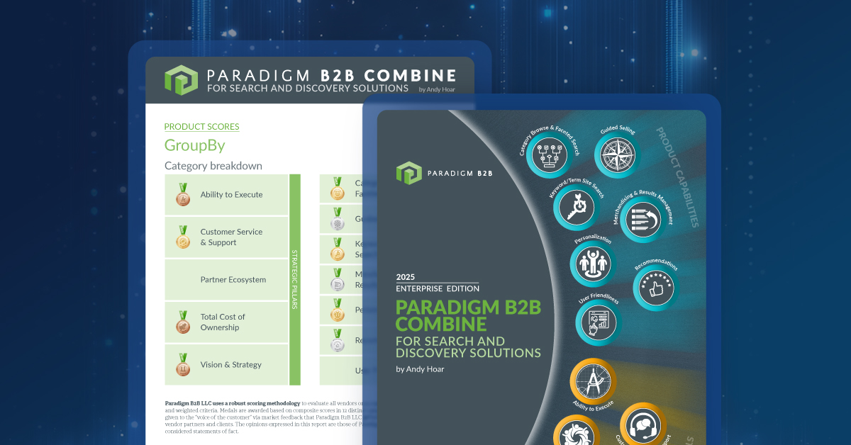 Paradigm B2B Combine mock up with GroupBy medals